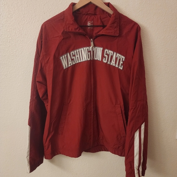 Nike Washington State College Jacket Red Mens sz Large - Picture 1 of 10